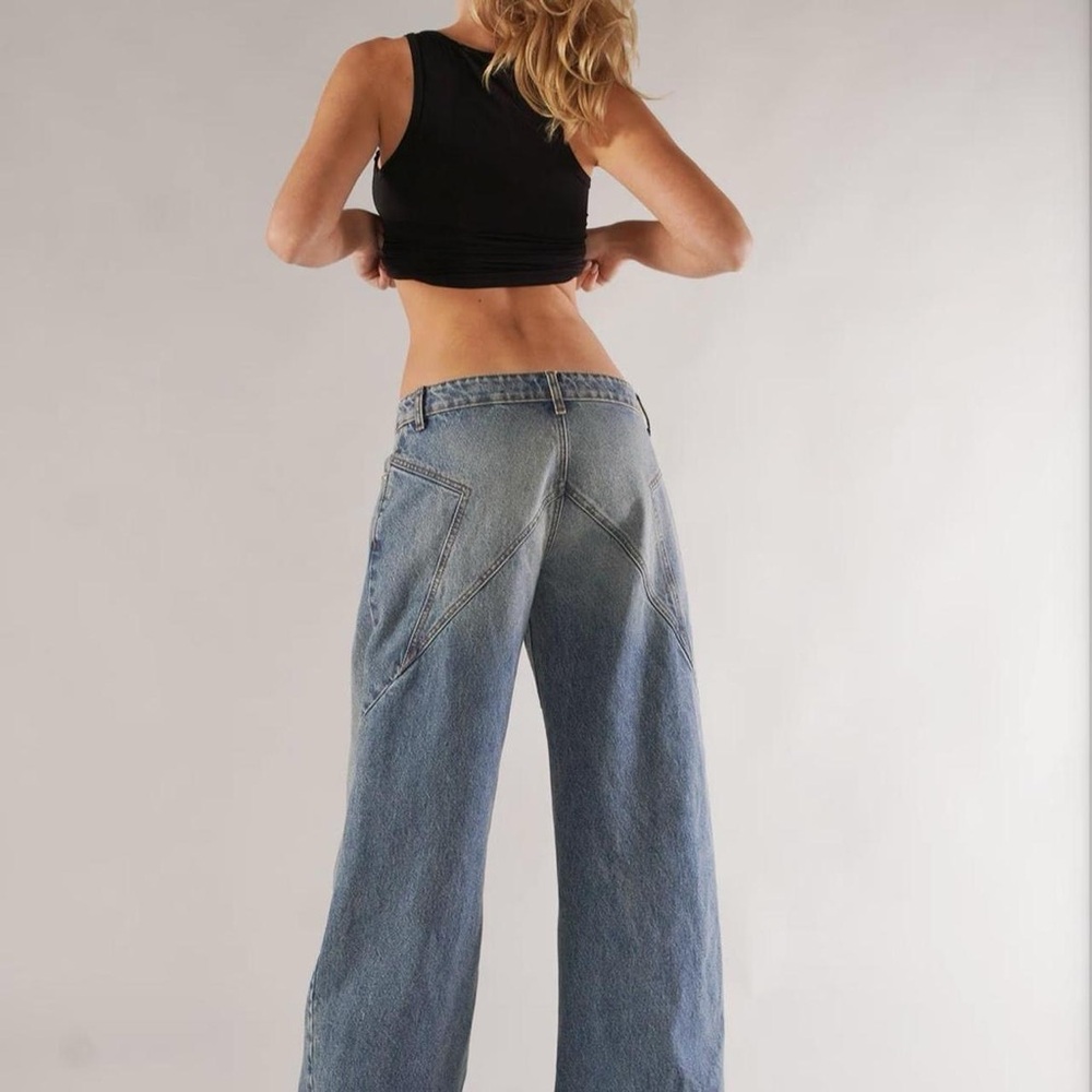 Revice Baggy Jeans with Star Design in Tlc / Stellar Moonlight, low-rise
